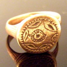 Late Roman Early Byzantine Bronze Sun Ring