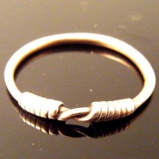 Celtic Druid Pagan Silver Coil Ring