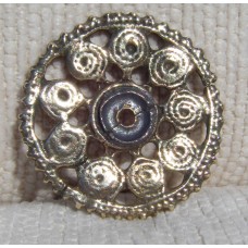 Celtic Bronze Solar and 9 Spiral Circle Amulet